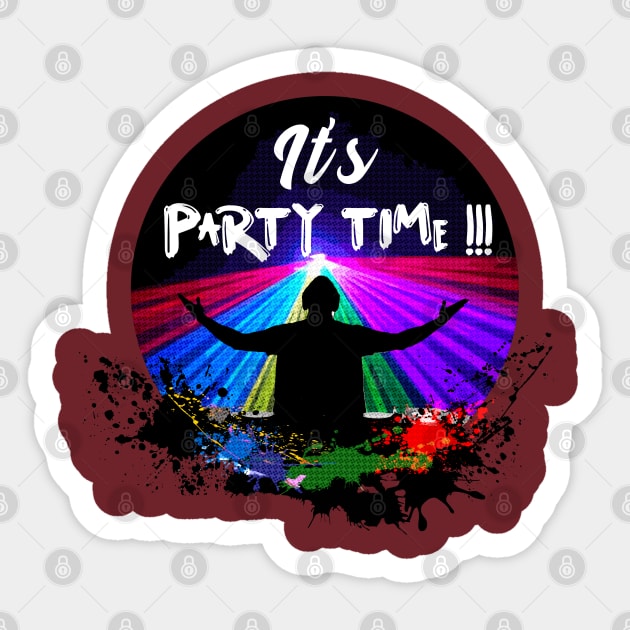 It's Party Time Sticker by Markyartshop